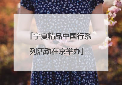 宁夏精品中国行系列活动在京举办