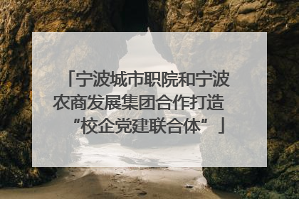 宁波城市职院和宁波农商发展集团合作打造“校企党建联合体”