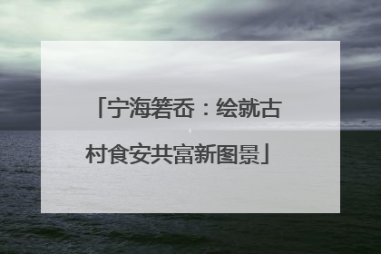宁海箬岙：绘就古村食安共富新图景