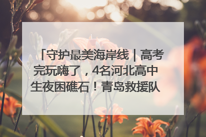 守护最美海岸线｜高考完玩嗨了，4名河北高中生夜困礁石！青岛救援队火速出动救上岸