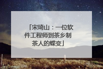 宋琦山：一位软件工程师到茶乡制茶人的蝶变