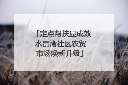 定点帮扶显成效 水景湾社区农贸市场焕新升级