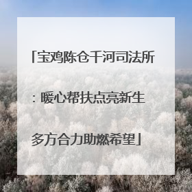 宝鸡陈仓千河司法所：暖心帮扶点亮新生 多方合力助燃希望