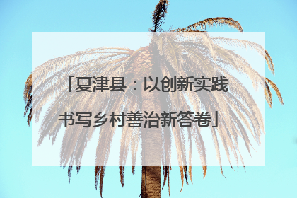 夏津县：以创新实践书写乡村善治新答卷