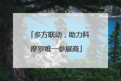 多方联动，助力科摩罗唯一参展商