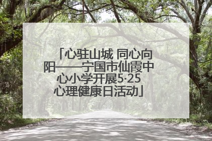 心驻山城 同心向阳——宁国市仙霞中心小学开展5·25心理健康日活动