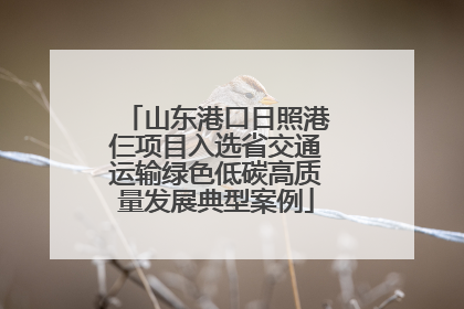 山东港口日照港仨项目入选省交通运输绿色低碳高质量发展典型案例