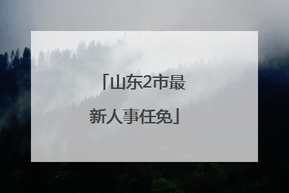 山东2市最新人事任免