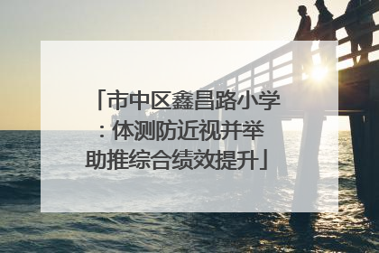 市中区鑫昌路小学：体测防近视并举 助推综合绩效提升