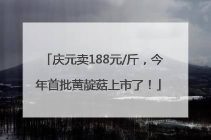 庆元卖188元/斤，今年首批黄靛菇上市了！