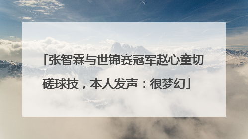张智霖与世锦赛冠军赵心童切磋球技，本人发声：很梦幻