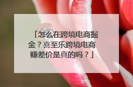 怎么在跨境电商掘金？喜至乐跨境电商赚差价是真的吗？
