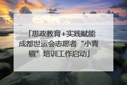 思政教育+实践赋能 成都世运会志愿者“小青椒”培训工作启动