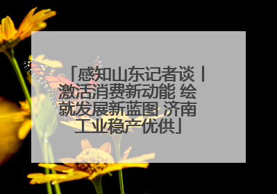 感知山东记者谈丨激活消费新动能 绘就发展新蓝图 济南工业稳产优供