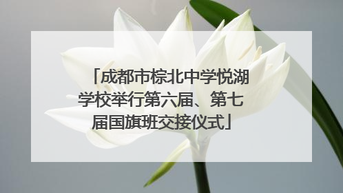 成都市棕北中学悦湖学校举行第六届、第七届国旗班交接仪式