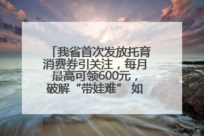 我省首次发放托育消费券引关注，每月最高可领600元，破解“带娃难” 如何不负所“托”？