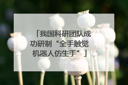 我国科研团队成功研制“全手触觉机器人仿生手”