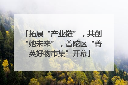 拓展“产业链”，共创“她未来”，普陀区“菁英好物市集”开幕