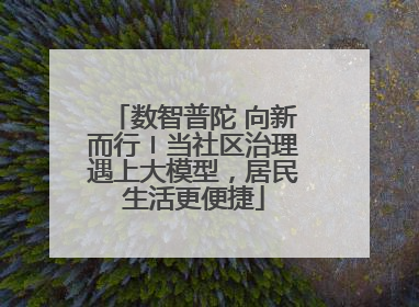 数智普陀 向新而行〡当社区治理遇上大模型，居民生活更便捷