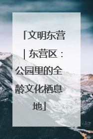 文明东营｜东营区：公园里的全龄文化栖息地