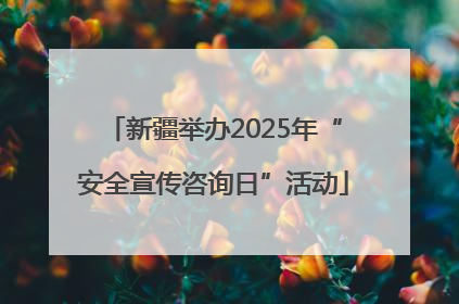 新疆举办2025年“安全宣传咨询日”活动