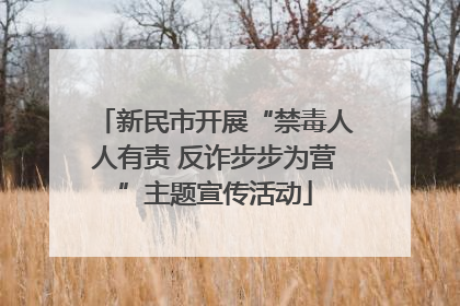 新民市开展“禁毒人人有责 反诈步步为营”主题宣传活动