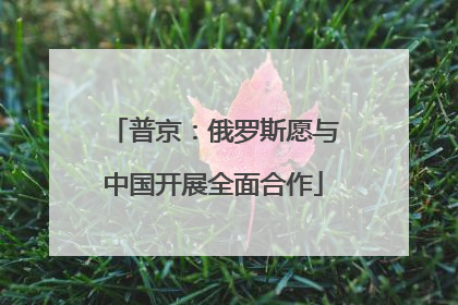 普京：俄罗斯愿与中国开展全面合作