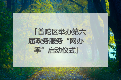 普陀区举办第六届政务服务“网办季”启动仪式