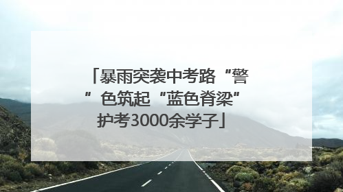 暴雨突袭中考路“警”色筑起“蓝色脊梁”护考3000余学子