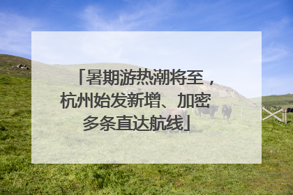 暑期游热潮将至，杭州始发新增、加密多条直达航线