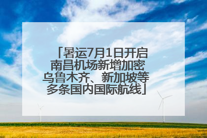 暑运7月1日开启 南昌机场新增加密乌鲁木齐、新加坡等多条国内国际航线