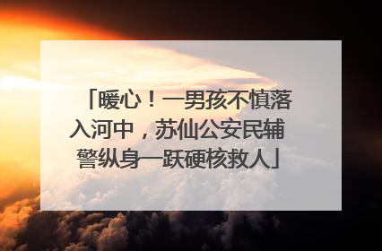 暖心！一男孩不慎落入河中，苏仙公安民辅警纵身一跃硬核救人