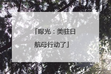 曝光：美驻日航母行动了