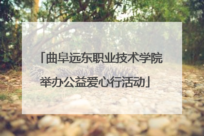 曲阜远东职业技术学院举办公益爱心行活动