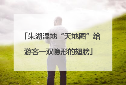 朱湖湿地“天地图”给游客一双隐形的翅膀