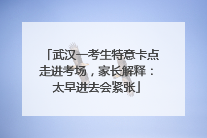 武汉一考生特意卡点走进考场，家长解释：太早进去会紧张