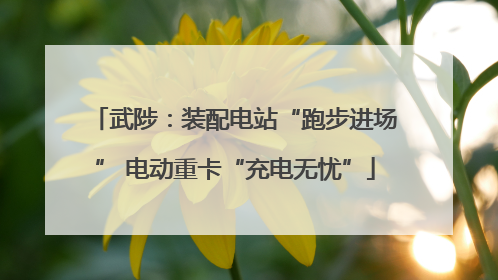 武陟：装配电站“跑步进场” 电动重卡“充电无忧”
