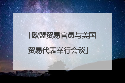 欧盟贸易官员与美国贸易代表举行会谈