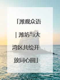 潍观众语｜潍坊与大湾区共绘开放同心圆