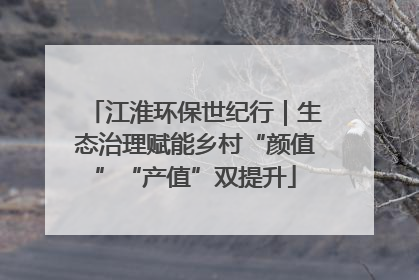 江淮环保世纪行｜生态治理赋能乡村“颜值”“产值”双提升
