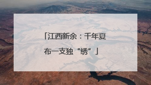 江西新余：千年夏布一支独“绣”