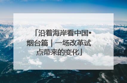 沿着海岸看中国•烟台篇｜一场改革试点带来的变化