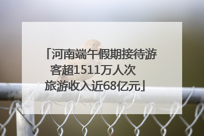 河南端午假期接待游客超1511万人次 旅游收入近68亿元