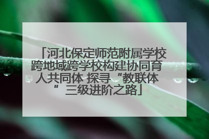 河北保定师范附属学校跨地域跨学校构建协同育人共同体 探寻“教联体”三级进阶之路