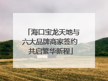 海口宝龙天地与六大品牌商家签约 共启繁华新程