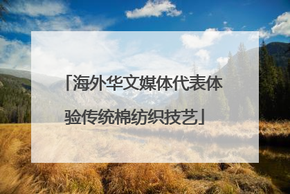 海外华文媒体代表体验传统棉纺织技艺