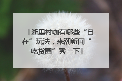 浙里村咖有哪些“自在”玩法，来潮新闻“吃货圈”秀一下