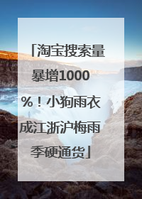 淘宝搜索量暴增1000%！小狗雨衣成江浙沪梅雨季硬通货