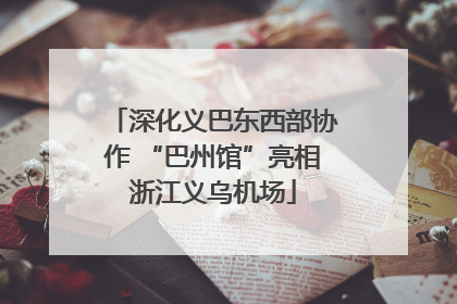 深化义巴东西部协作 “巴州馆”亮相浙江义乌机场