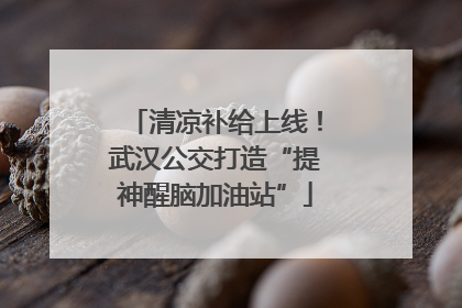 清凉补给上线！武汉公交打造“提神醒脑加油站”
